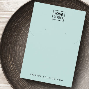 Lichtblauw logo-oorenkaart toevoegen visitekaartje