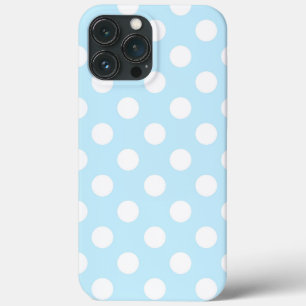 Lichtblauw met stijlvolle grote poolpunten iPhone 13 pro max hoesje