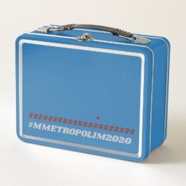 LICHTBLAUW Metalen Lunchbox by #METROPOLIM