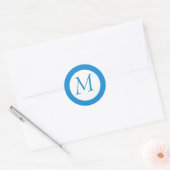 Lichtblauw monogram Sticker (Envelop)