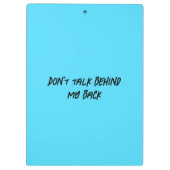 lichtblauw monster Klembord (Achterkant)