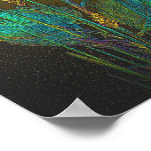 Lichtblauw op geel poster (Hoek)