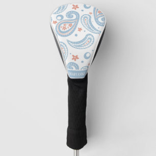 Lichtblauw Paisley Patroon Dames Golfheadcover