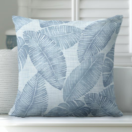 Lichtblauw palmblad Sierkussen