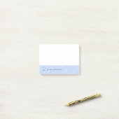 Lichtblauw patroon gebitsherinnering post-it® notes (Op bureau)