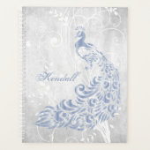 Lichtblauw Peacock - Gepersonaliseerde Planner (Voorkant)