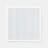 Lichtblauw Periwinkle Thin Delicate Stripe Pattern Servet (Voorkant)