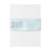 Lichtblauw perkament papier stijl zeep buik band uitnodigingen wikkel (Achterkant Voorbeeld)