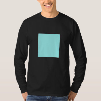 Lichtblauw Turquoise Effen Kleur Eenvoudige Kleur  T-shirt