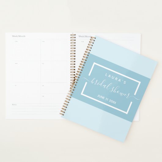 Lichtblauw Vrijgezellenfeest Elegant Planner (Display)