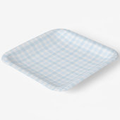 Lichtblauw Waterverf Gingham papier Bord (Gebogen)