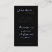 Lichtblauw Wit Zebra Print Pattern Visitekaartje (Achterkant)