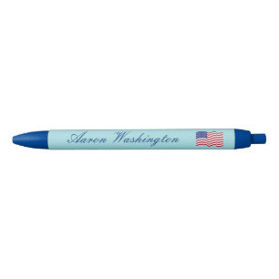 Lichtblauwe Amerikaanse Vlag Pennen Cadeau