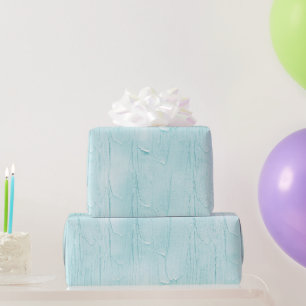 Lichtblauwe Aqua Frosting Verjaardag Cadeaupapier