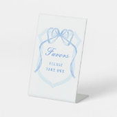 Lichtblauwe boeg Crest begunstigt voetstuk teken Reclamebord Met Voetstuk (Voorkant)