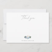 Lichtblauwe botanische bedankkaart (Voorkant)