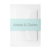 Lichtblauwe bruiloft uitnodiging buik band uitnodigingen wikkel (Voorkant Voorbeeld)