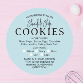 Lichtblauwe Chocolade Cookies Cottage Law Sticker