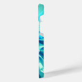 Lichtblauwe Dahlia Bloem iPhone Hoesje (Linkerkant)