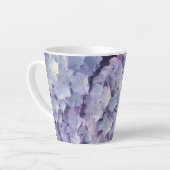Lichtblauwe en roze Hydrangea Latte Mok (Linkerhoek)