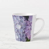 Lichtblauwe en roze Hydrangea Latte Mok (Rechts)