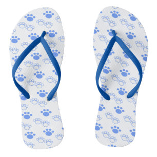 Lichtblauwe en witte poot-flipflops teenslippers