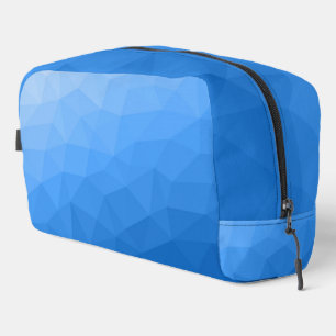 Lichtblauwe geometrische mesh gradiëntpatroon toilettasje