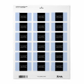Lichtblauwe gestructureerde achtergrond etiket (Full Sheet)