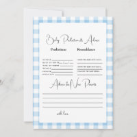 Lichtblauwe Gingham Baby Voorspellingen