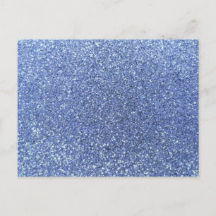Lichtblauwe glitter briefkaart