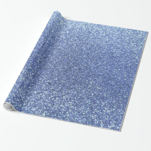 Lichtblauwe glitter cadeaupapier