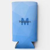 Lichtblauwe gradiënt geometrie mesh patroon Monogr (Voorkant)