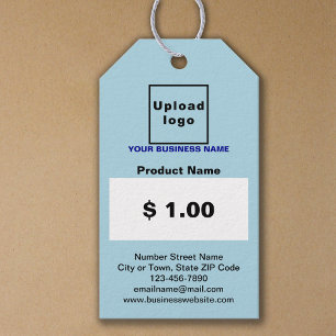 Lichtblauwe kleur Zakelijk Product Prijs Label Cadeaulabel