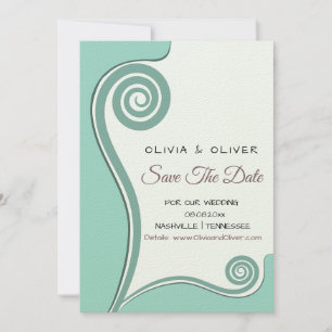 Lichtblauwe Koru - Nieuw Begin - Save Our Date