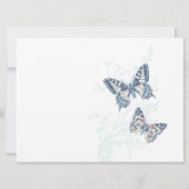 Lichtblauwe kunstvlinder met inkt, behalve de datu kaart (Achterkant)