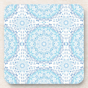 Lichtblauwe mandala onderzetter