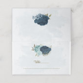 Lichtblauwe marineblauwe bloemen botanische bruilo (Buitenkant ongevouwen)