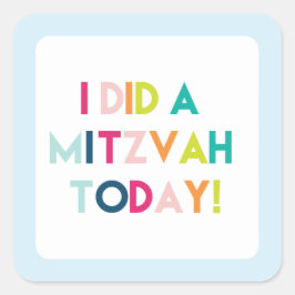 Lichtblauwe Mitzvah Sticker