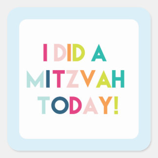 Lichtblauwe Mitzvah Sticker