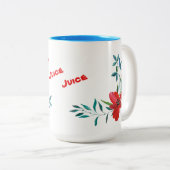 Lichtblauwe mok met bloem Decorate (Voorkant rechts)