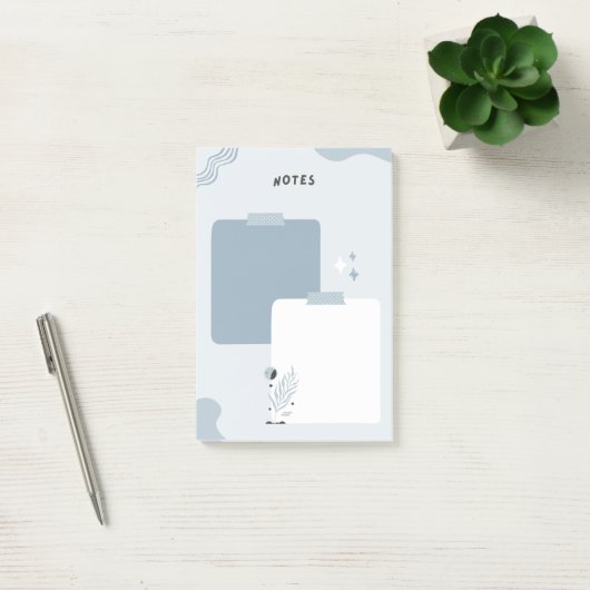 Lichtblauwe noten post-it® notes (Kantoor)