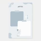 Lichtblauwe noten post-it® notes (Voorkant)