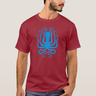 lichtblauwe octopus t-shirt