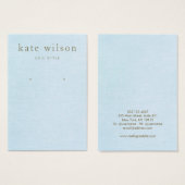 Lichtblauwe Oorbel Display Kaart (Voorkant /achterkant)