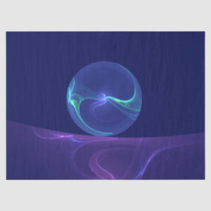 Lichtblauwe Paarse Droom Abstracte Fractale Kunst Tissuepapier