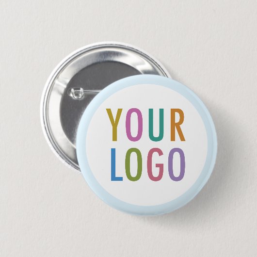 Lichtblauwe Pin Terug Button Custom Logo Round Bad (Voorkant /achterkant)