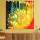 Lichtblauwe regen canvas afdruk (Insitu (Woonkamer))