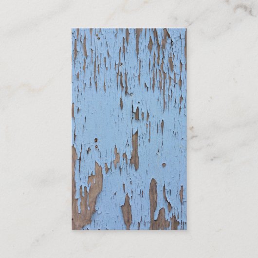 Lichtblauwe schilferverf visitekaartje (Voorkant)