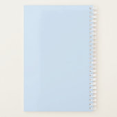 lichtblauwe school planner (Achterkant)