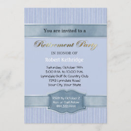 Lichtblauwe streep Uitnodigingen van het Pensioenf
